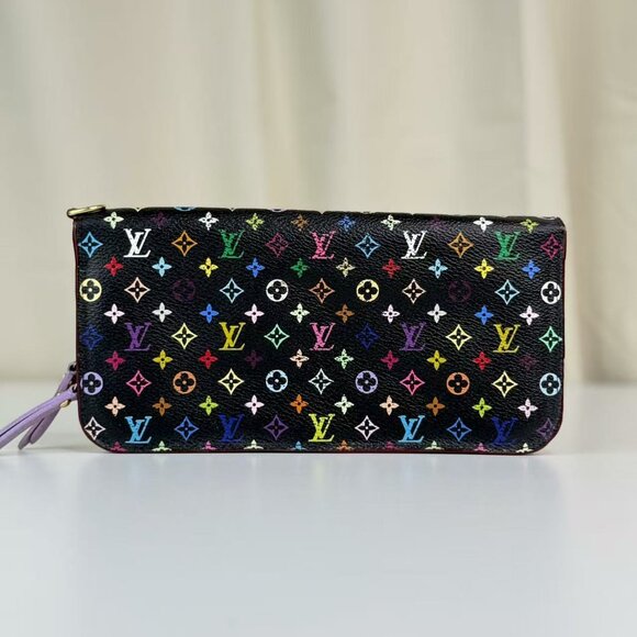 Louis Vuitton Multicolor Black Leather Wallet with Colorful Monogram Design - Picture 2 of 8